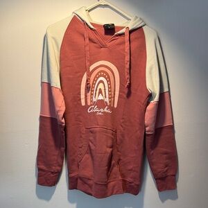 Alaska State Hoodie with Rainbow Design